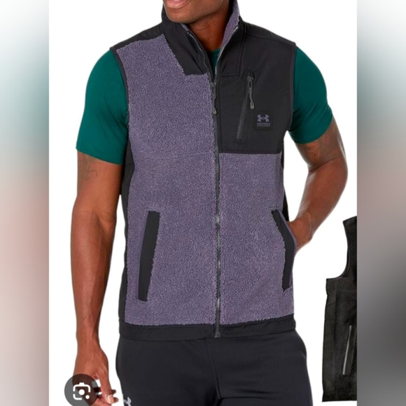 143.Nwt Under Armour Black and Gray Sport Vest - Picture 1 of 5